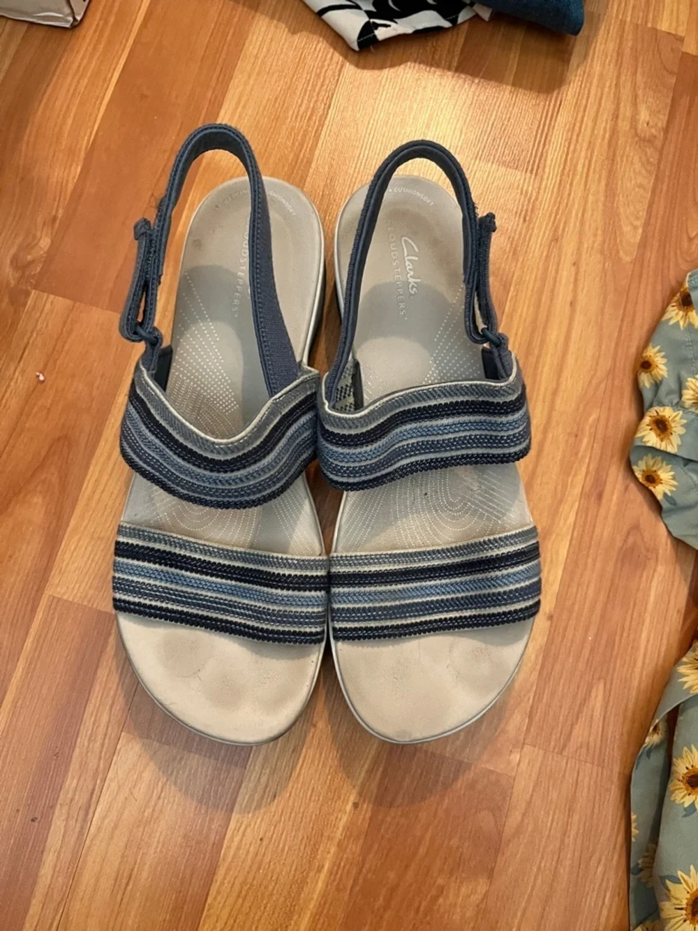 Clarks Cloudsteppers Sport Sandals Arla Stroll Blue Combi Size 10